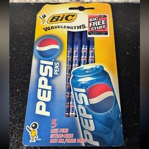 Vintage 1998 Bic Pepsi Ball Pens Blue Ink New